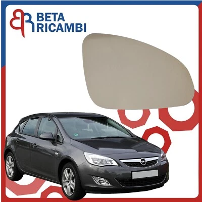 Vetro Specchietto Opel Astra J P10 Piastra Specchio Destro Dx Termico - Immagine 1 di 4
