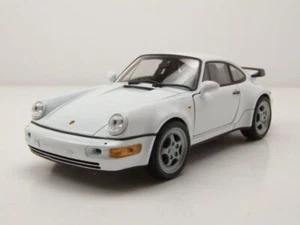Porsche 911 (964) Turbo 1990 Coche a Escala Blanco 1:24 Welly - Imagen 1 de 9
