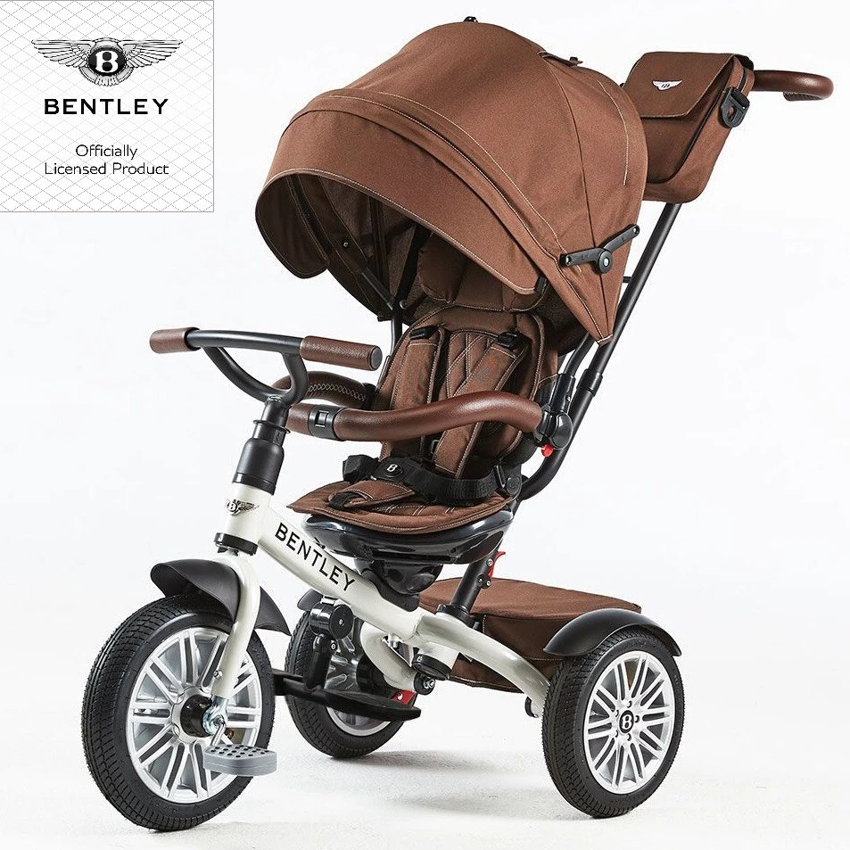 BENTLEY Continental Stroller Trike satin white brown Kinderwagen Buggy Tricycle - Bild 1 von 4