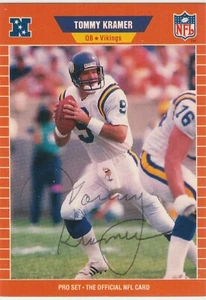 Tommy Kramer signed 1989 Pro Set Minnesota Vikings Autogramm - Bild 1 von 1