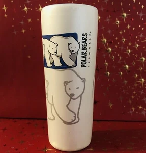 Sea World Vintage Shot Glass - Polar Bears, Tall 4" - Picture 1 of 8