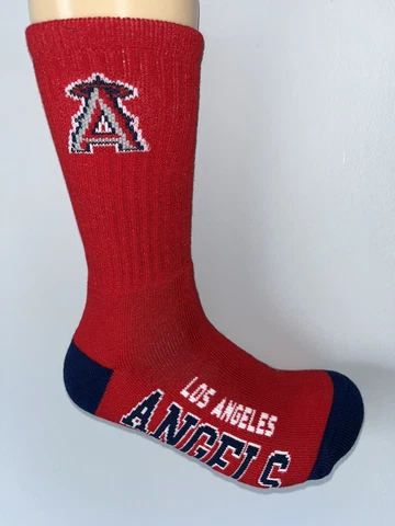 LOS ANGELES ANGELS MLB BASEBALL LOGO RED PRIMARY CREW LENGTH SOCKS MENS LARGE Q Cover