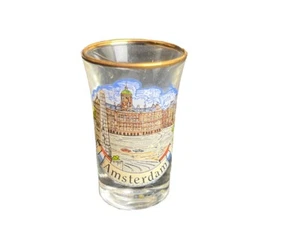 Amsterdam Goldrand Sammlerstück Schnapsglas 2,75" - Bild 1 von 2
