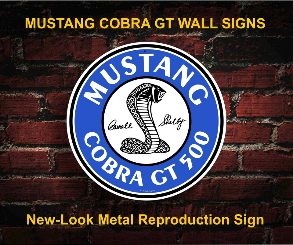 Ford Mustang Shelby Signature Rust-Proof Metal Wall Sign - Personalize it! - Image 1 of 4