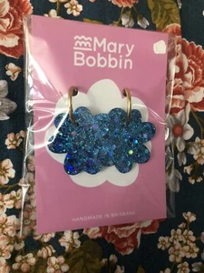 Mary Bobbin Electric Blue Dangle Earrings - Picture 1 of 3