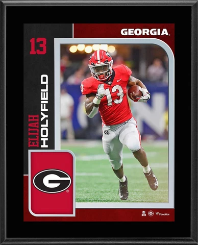 Elijah Holyfield Georgia Bulldogs 10.5" x 13" Player Plaque Cover