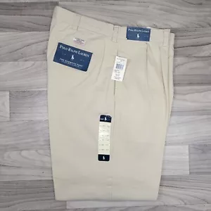 Polo Ralph Lauren Hammond Hose Herren 40x32 Beige Plissee Bündchen Neu mit Etikett - Bild 1 von 12