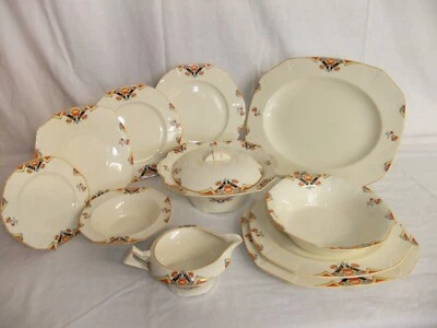 Alfred Meakin Marigold Princess Shape BALMORAL original Art Deco pottery 8K6A # - Image 1 of 3