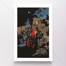 Hellboy Poster Canvas Superhero Comic Book Art Print #096