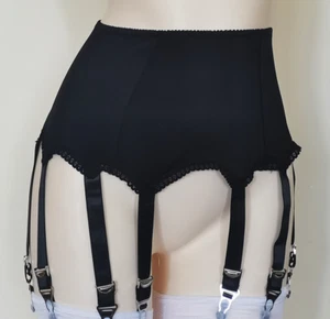 Sexy Lace Edge 8 Straps Garter Belt with Metal Claws Stretchy Girdle Lingerie 1 - Picture 1 of 5