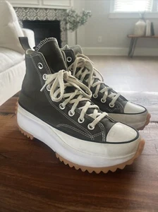 Zapatillas gruesas con plataforma All Star de caña alta Converse de 9 y 7,5 para mujer oliva - Imagen 1 de 17