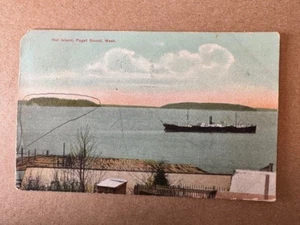 Postkarte: Hat Island, Puget Sound, verschickt 1909, Seattle, WA - Bild 1 von 2