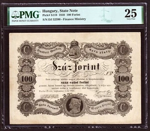 Hungary Ungarn 10 Forint 1848 , VF 25 PMG banknote,  Kossuth Lajos , Pick# S118 - Picture 1 of 2