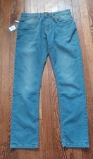 Copper & Oak Peacock Blue Slim Straight Jeans Men's Size 32 X 32