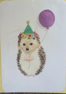 PAPYRUS IGEL GEBURTSTAG GRUSSKARTE GEMED STRASS PARTY HUT - Bild 1 von 2