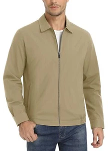 Men's Lightweight Windbreaker Spring Fall Thin Bomber Jacket Casaul Work Coats - Picture 1 of 81