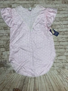 Vintage Lily of France Night Gown Nightie size Medium Pink Lace NWT - Picture 1 of 6