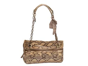 Beige & Black Lanvin Snakeskin Shoulder Bag - Picture 1 of 7