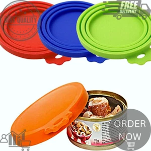 2pcs Silicone Pet Food Can Covers for Dog & Cat - Reusable Storage Lids, Food - Picture 1 of 10