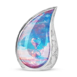 Cosmic Hourglass Urn - Small Urn For Human Ashes Keepsake - Cremation Urn - Picture 1 of 7