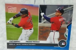 2020 TOPPS NOW #324 RAMIREZ/FREEMAN POM SEPT - Blue Parallel #38 /49 - Picture 1 of 2