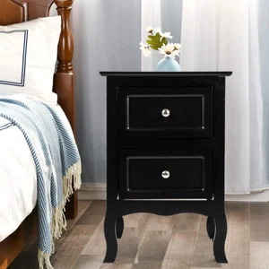 2 Drawer Bedroom Nightstand Bed Side Lamp Table Coffee Storage Home Display - Picture 1 of 11