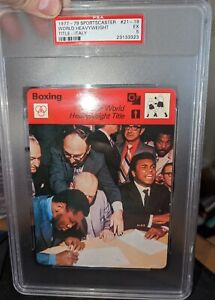 1977 Sportscaster #21 Pugilato Muhammad Ali Joe Frazier PSA 5 EX Italy