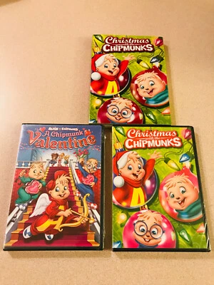 Alvin & The Chipmunks Valentine & Christmas With The Chipmunks DVD Sealed New  - Image 1 of 4