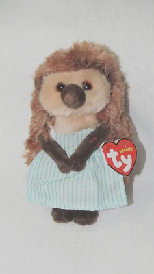 NEW WITH TAGS TY-BABY PLUSH DOLL  -MRS. TIGGY WINKLE   6"  TALL---- PETER RABBIT - Image 1 of 2