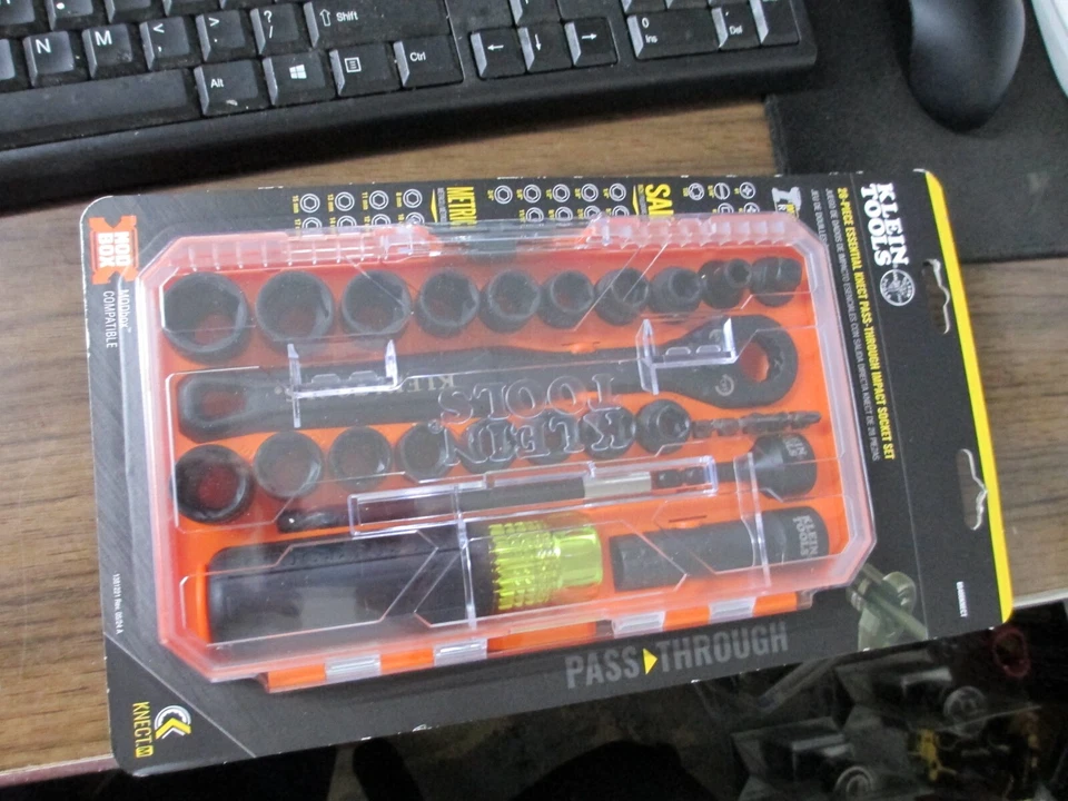 Klein Tools 28 Pc Essential Knect Pass-Through Impact Socket Set 65400Knect - Image 1 of 1