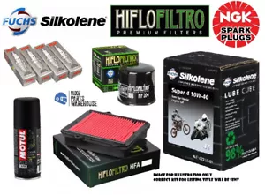 KAWASAKI Z900 2017-2020 FULL SERVICE KIT SILKOLENE OIL FREE CHAIN LUBE - Picture 1 of 1