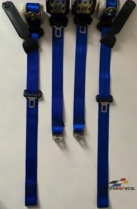 Juego de 4 cinturones de seguridad Azules (OPC Style) Opel Calibra Seatbelt - Foto 1 di 5