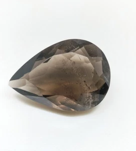 10.8 CT NATURAL COLOMBIANITE TEKTITE PEAR FACETED 19X13X7 MM CINTAMANI OBSIDIAN - Picture 1 of 5