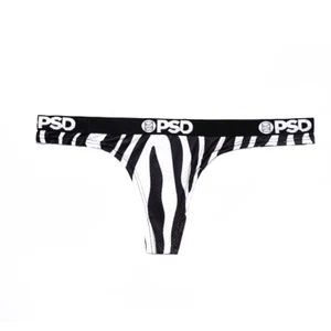 PSD Underwear Womens Zebra - Thong Moisture Wicking NWT Size XS or XL - Picture 1 of 2