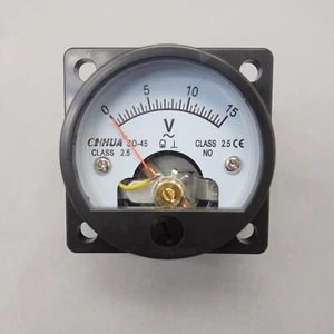 1pc AC 0-15V ROUND Analog Ammeter Panel AMP Current Meter SO45 15V - Picture 1 of 6