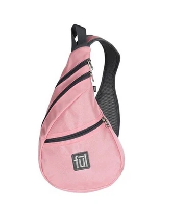 Bolso Bandolera fūl Peabody Nuevo sin Etiquetas Rosa Y Gris Bolsillos con Cremallera Correa para el Hombro Contorneada Foto 1 de 4