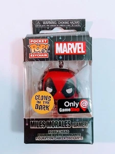 Funko Pop! Keychain: Deadpool (Gamer) (Glows in the Dark) Pop Miles Morales - Picture 1 of 6