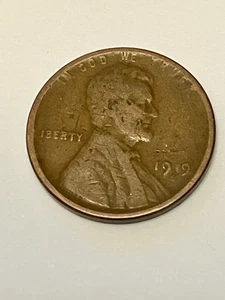 1919 Lincoln Wheat (S) L on Rim DDO Cud Errors of Rev Lettering Filled (S) Mint - Picture 1 of 2