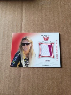 2021 Sportkings Volume 2 Memorabilia Red #SMLP Leah Pruett SN 09/50 - Image 1 of 2