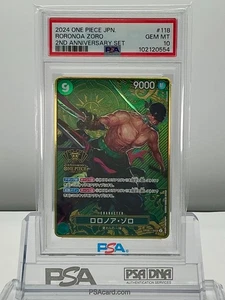 PSA10 One Piece Card Roronoa Zoro 2do Aniversario Set OP06-118 SEC Japonés - Imagen 1 de 2