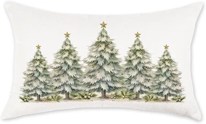 Weihnachten Kissenbezüge 12x20 Zoll Weihnachtsbäume Dekorationen Xmax Winterdeko - Bild 1 von 6