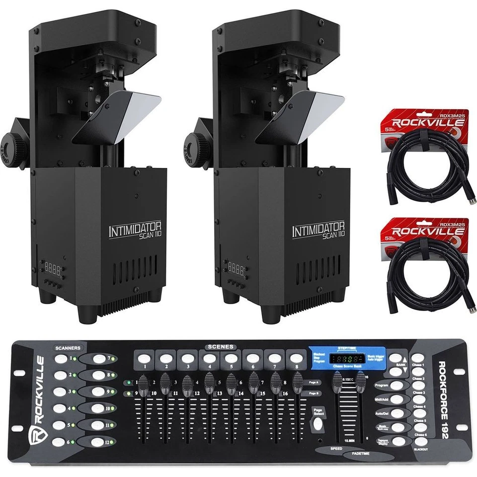 (2) Chauvet Intimidator Scan 110 Compact Scanner Effect Lights+DMX Controller - Image 1 of 4