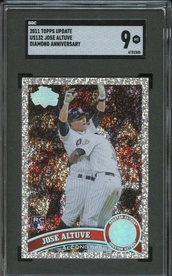 Jose Altuve 2011 Topps Diamond Anniversary Rookie RC Houston Astros #US132 SGC 9 - Image 1 of 2