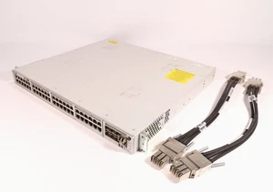 Cisco C9300-48P-A v2 - Przełącznik Ethernet 48x 1Gb RJ45 PoE+ z C9300-NM-8x - Przetestowany - Zdjęcie 1 z 6