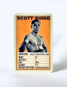 2016 Boxing Ringwalk SCOTT QUIGG RC Trading Card 3.25” UK Top Trumps YELLOW BASE - Picture 1 of 3