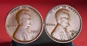 1934-P & 1934-D Lincoln Wheat Cent Penny Best Value On Ebay FAST SHIPPING! - Picture 1 of 5
