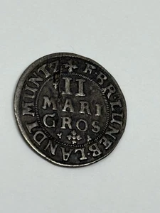 1687 Germany Brunswick-Wolfenbüttel 2 Mariengroschen - Rare #10038 - Picture 1 of 9