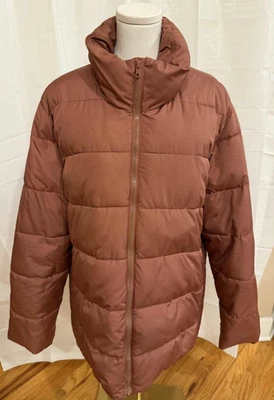 Old Navy 女式 2XL 码长袖绗缝 Puffer 夹克 - Georgia 粉红色 — 第 1/4 张图片