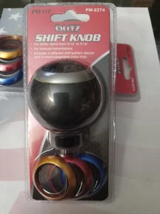 Pilot PM-2274 Blitz Manual Shift knob 4 Shift Patterns 4 color rings 5/16"-9/16" - Picture 1 of 4