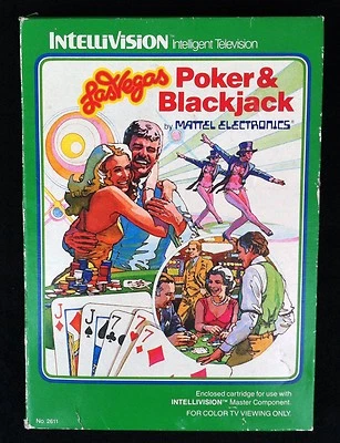 Intellivision POKER AND BLACKJACK Cartridge By Mattel Electronics 1979 classic! - Image 1 of 3